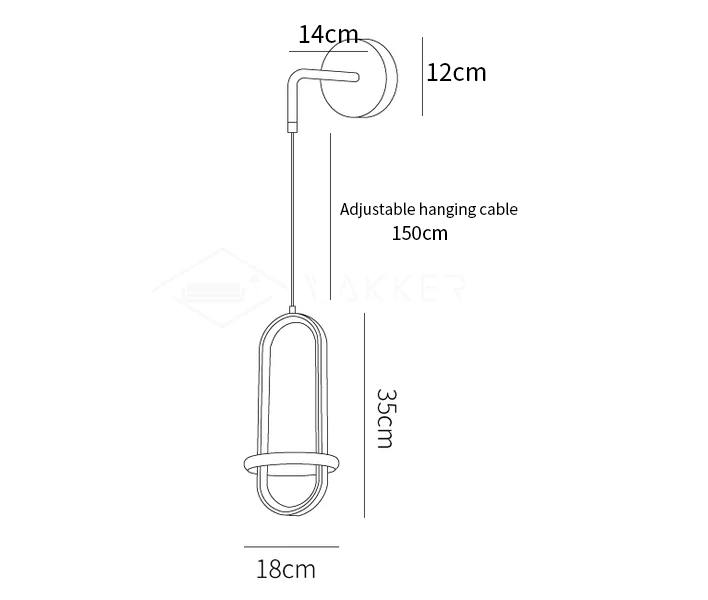 Oval Brass Wall Light
