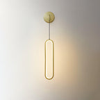 Oval LED Brass Wall Lamp