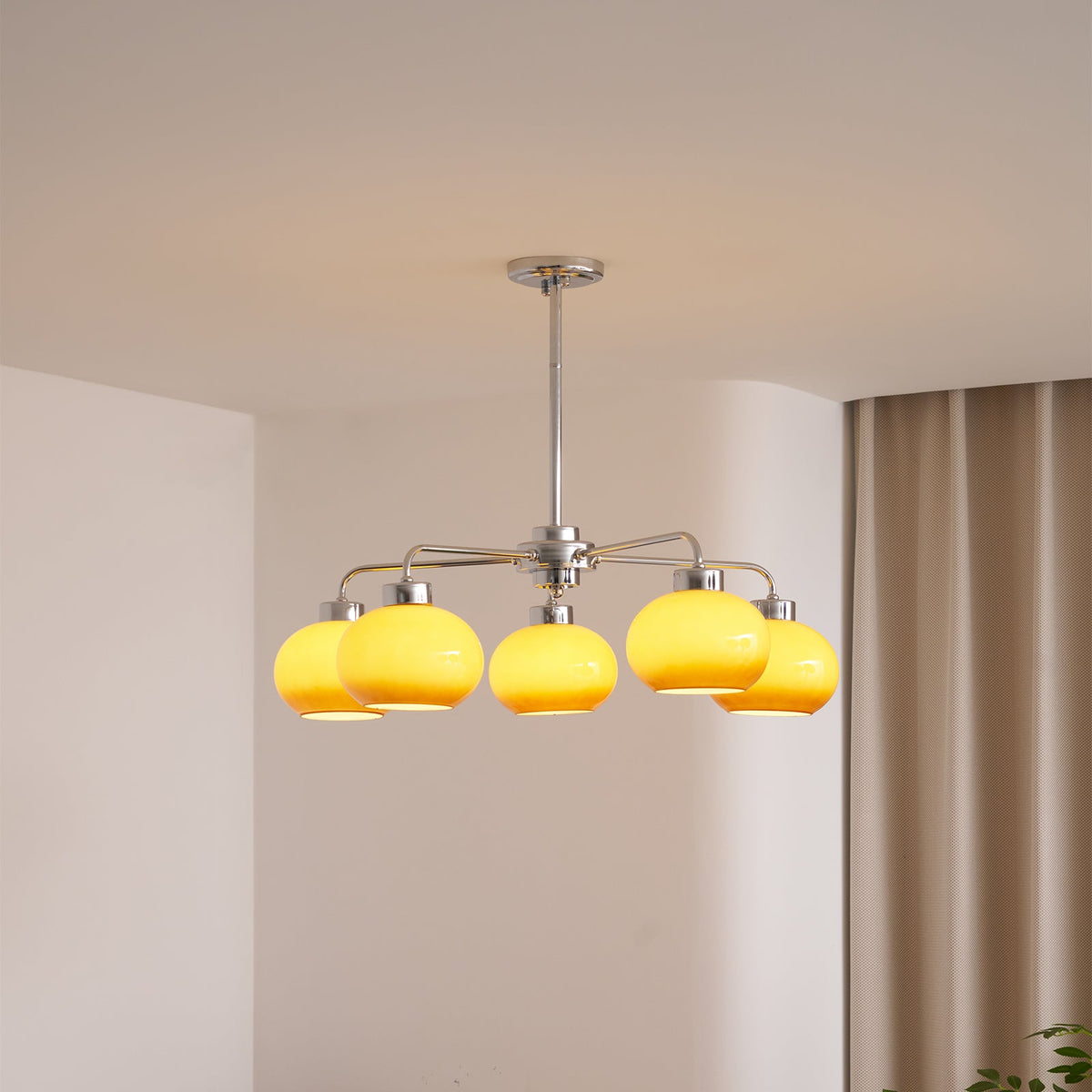 Oval Persimmon Chandelier