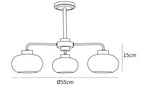 Oval Persimmon Chandelier