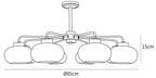 Oval Persimmon Chandelier