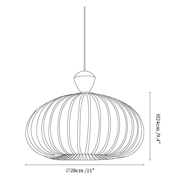 Ovola Pleated Pendant Light
