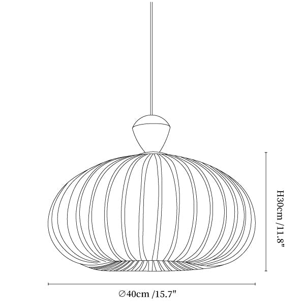 Ovola Pleated Pendant Light
