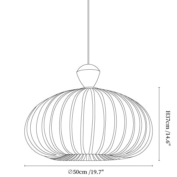 Ovola Pleated Pendant Light