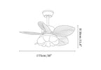 Palm Bloom Ceiling Fan Light