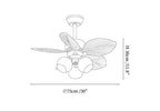 Palm Bloom Ceiling Fan Light