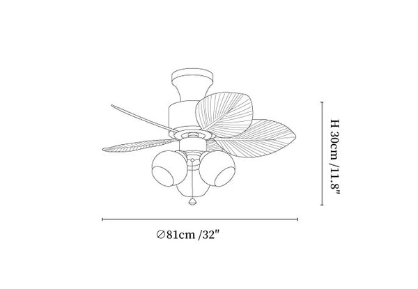 Palm Cove Breeze Ceiling Fan Light