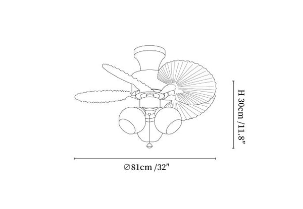 Palm Cove Breeze Ceiling Fan Light