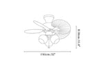 Palm Cove Breeze Ceiling Fan Light