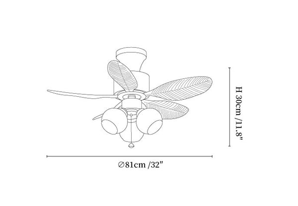 Palm Cove Breeze Ceiling Fan Light