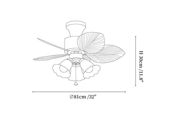 Palm Cove Breeze Ceiling Fan Light