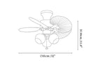 Palm Cove Breeze Ceiling Fan Light