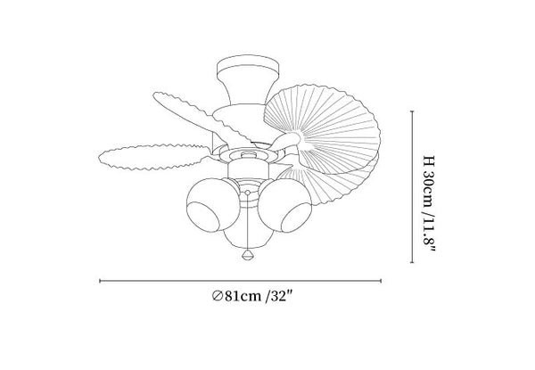 Palm Cove Breeze Ceiling Fan Light