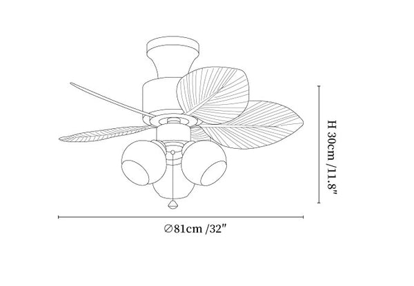 Palm Cove Breeze Ceiling Fan Light