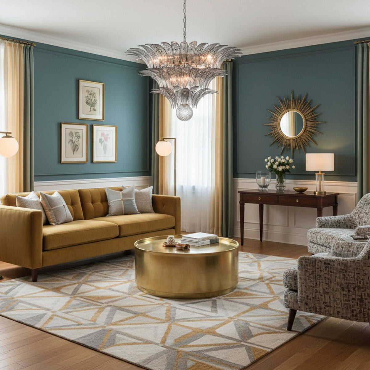 Palm Grove Murano Chandelier