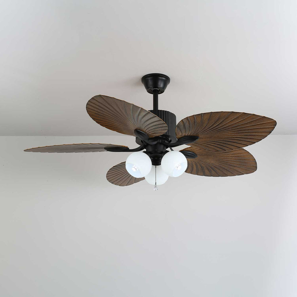 Palm Whisper Tropical Ceiling Fan Light