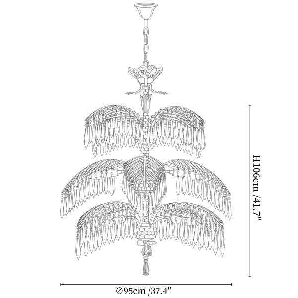 Palmera Brass Chandelier