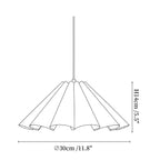 Parasol Pleated Fabric Pendant Light
