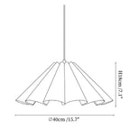 Parasol Pleated Fabric Pendant Light