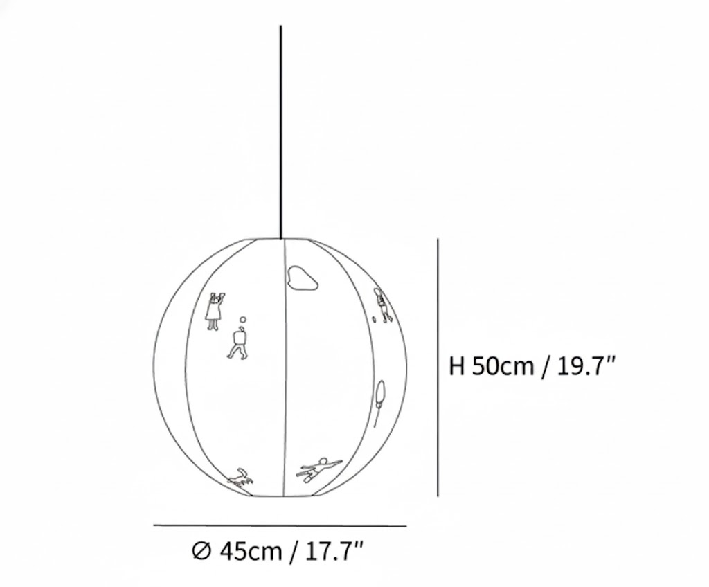 Park Embroidered Textile Pendant Lamp