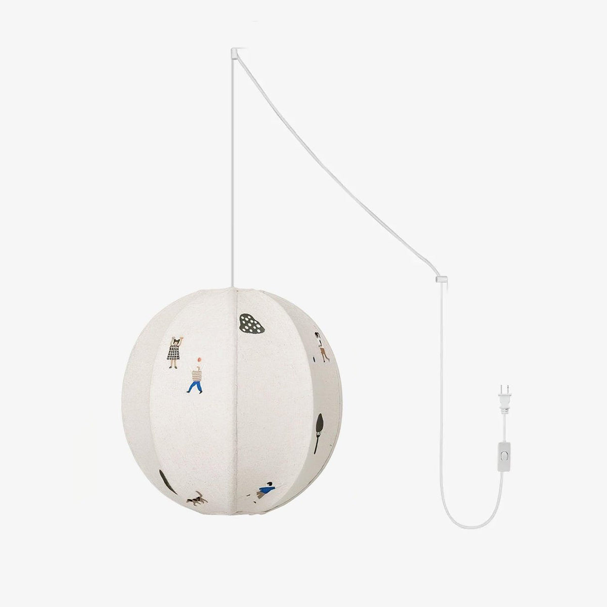 Park Embroidered Textile Swag Lamp