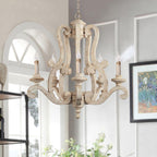 Parrotuncle Wooden Candle Chandelier