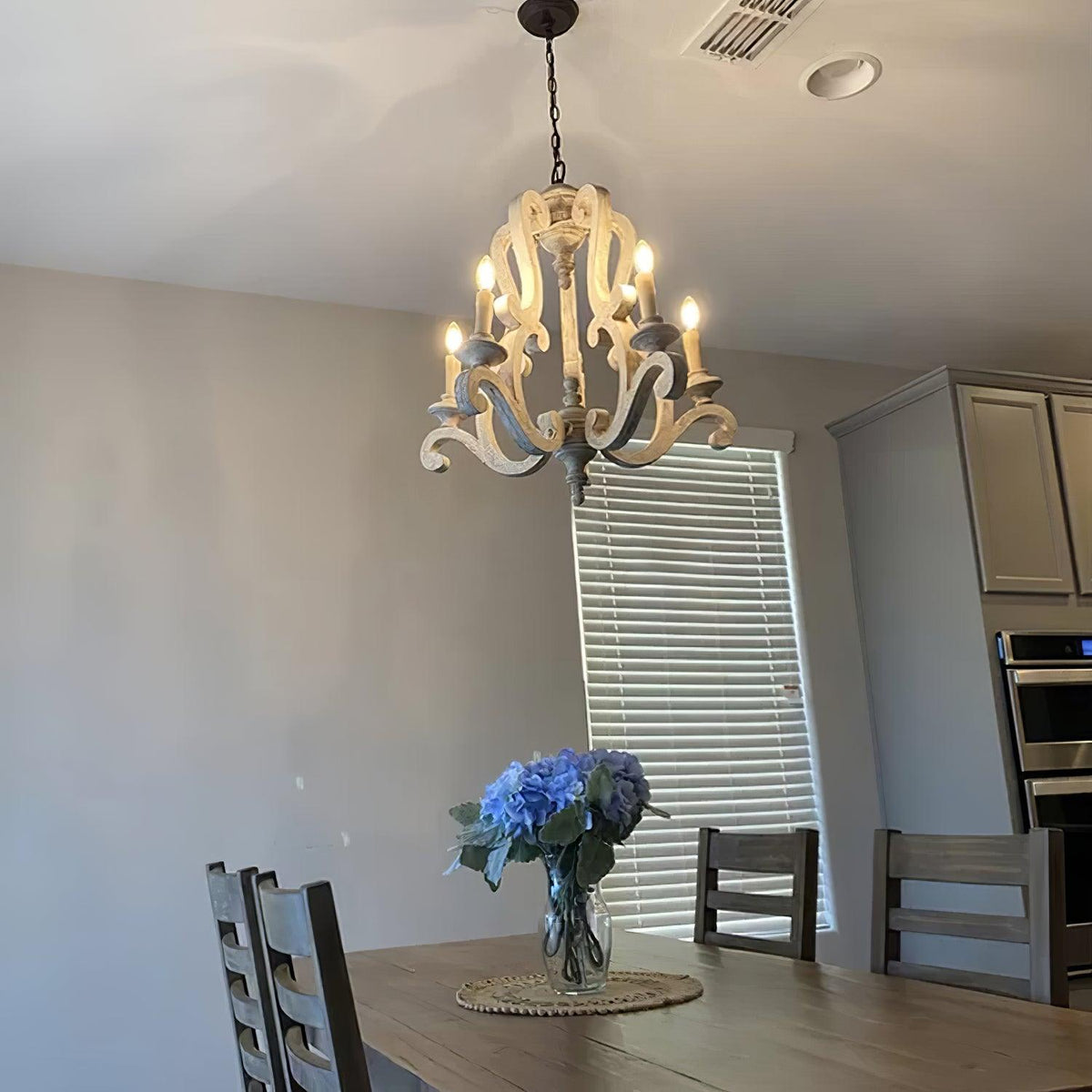 Parrotuncle Wooden Candle Chandelier