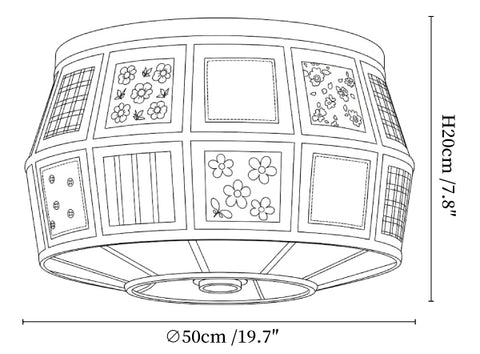Patchwork Quilt Ceiling Light