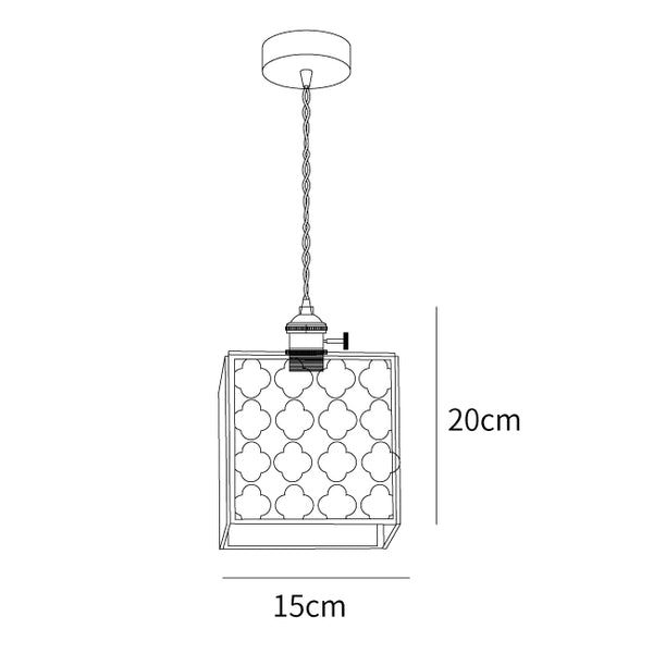 Patterned Glass Pendant Lamp