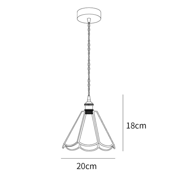 Patterned Glass Pendant Lamp