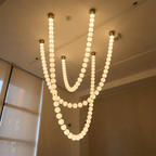 Pearl Glass Necklace Balls Chandelier