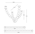 Pearl Glass Necklace Balls Chandelier