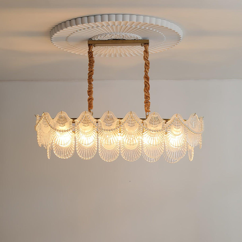 Pearl Glass Shell Chandelier