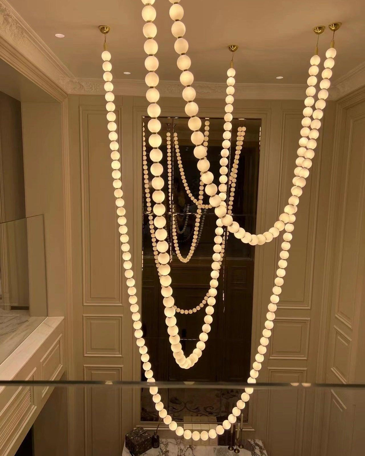 Pearl Necklace Balls Chandelier