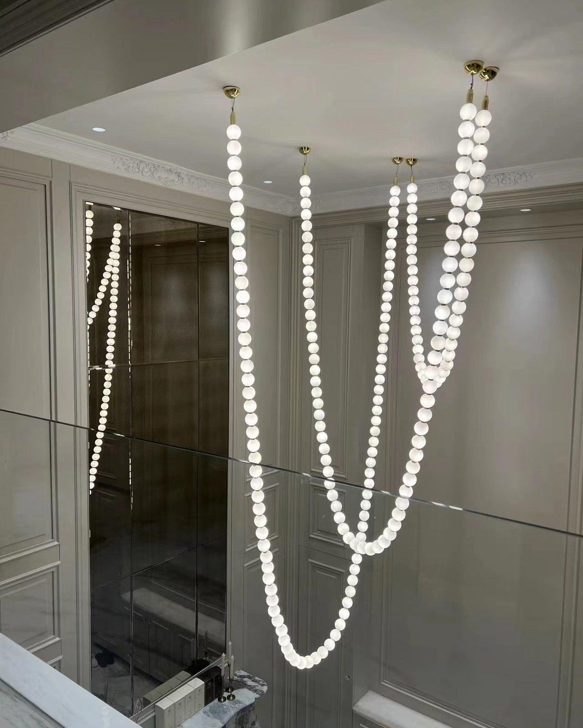 Pearl Necklace Balls Chandelier
