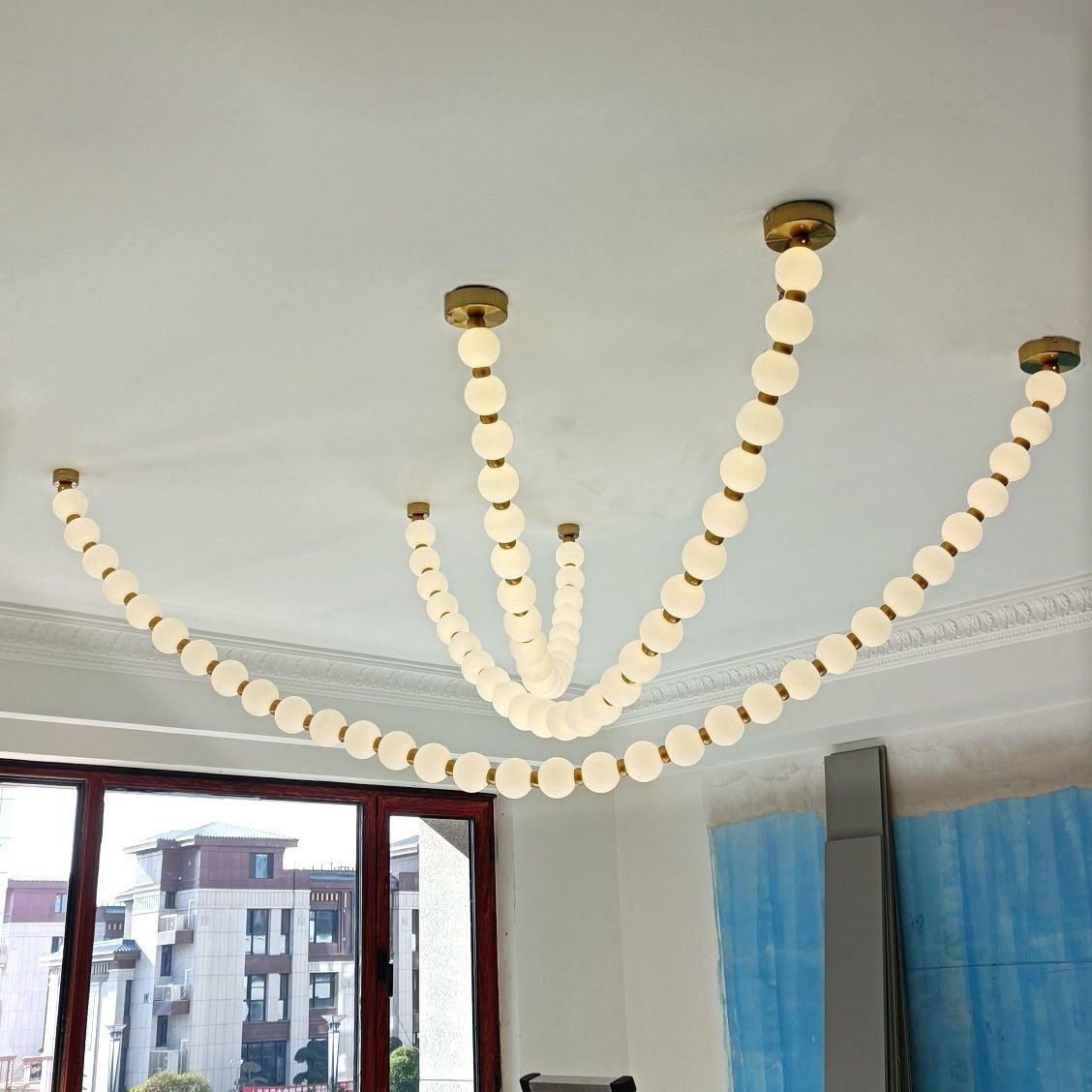 Pearl Necklace Balls Chandelier