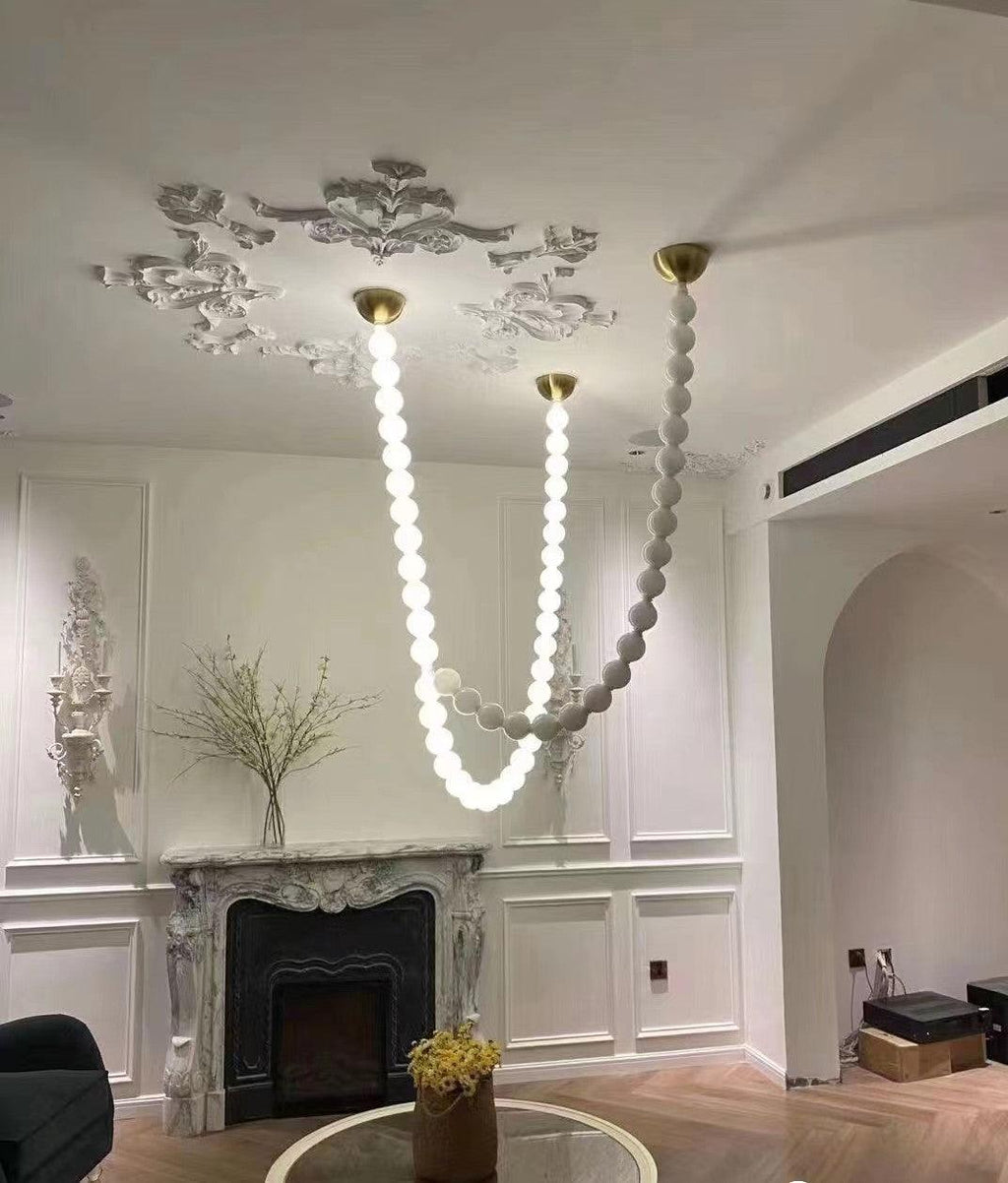 Pearl Necklace Balls Chandelier