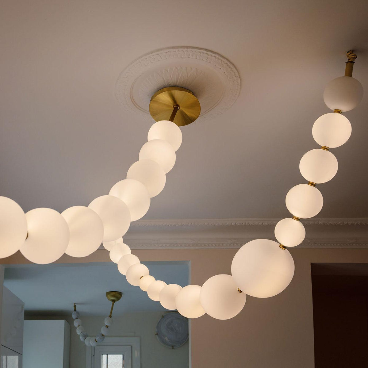 Pearl Necklace Balls Chandelier