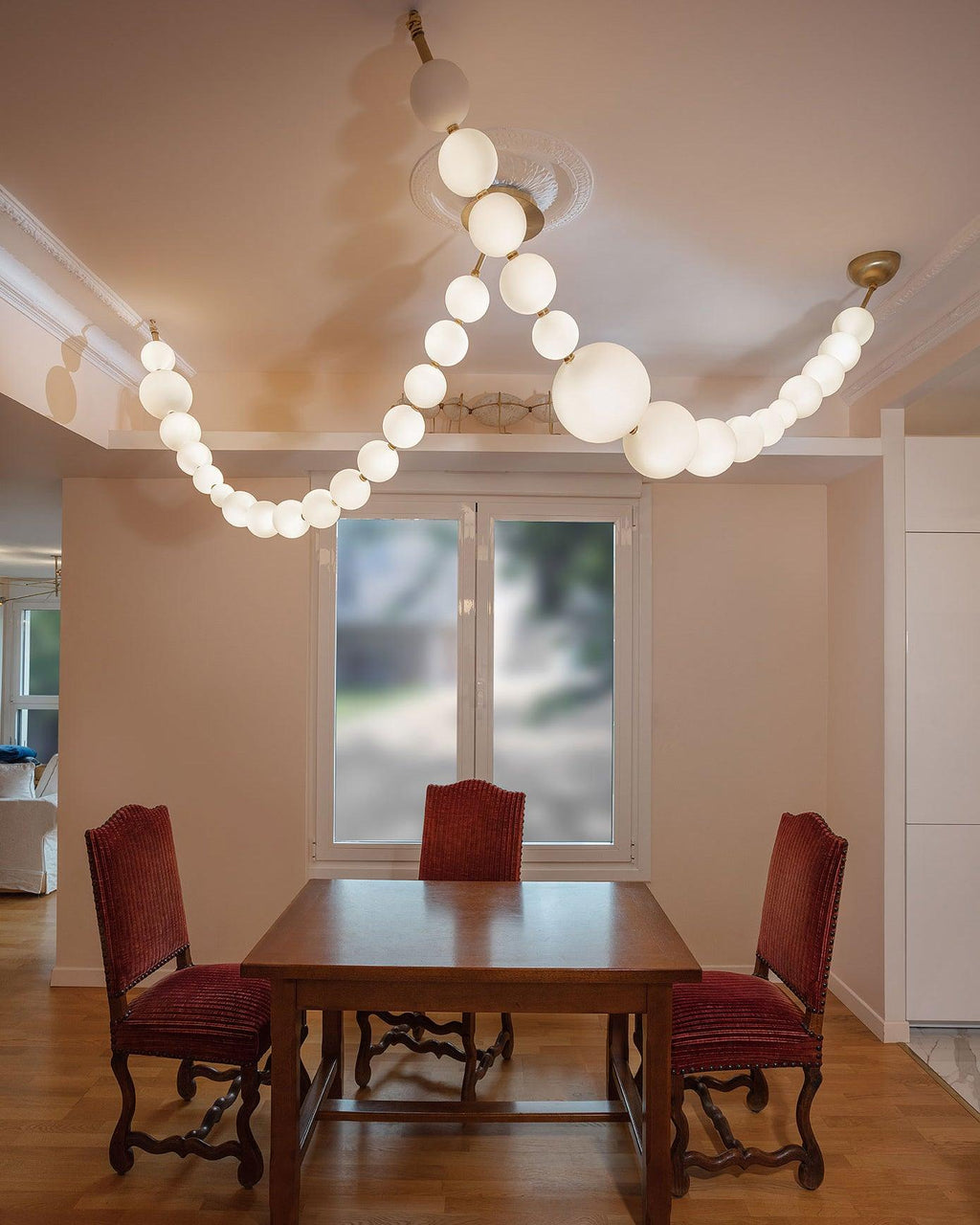 Pearl Necklace Balls Chandelier