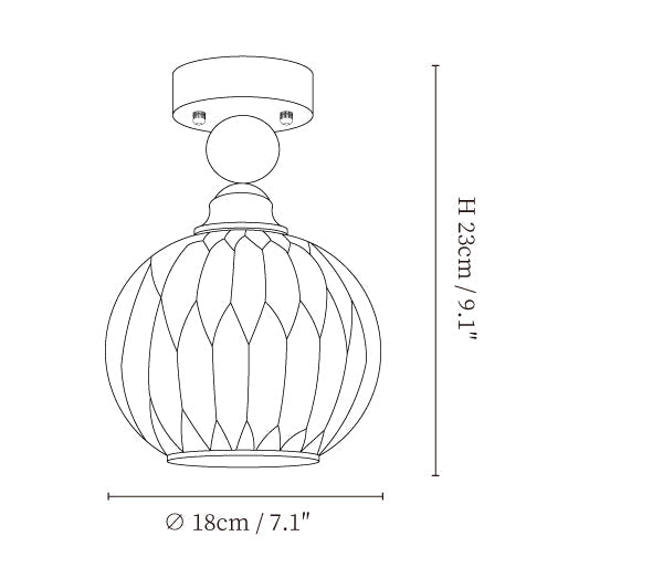 Pearl Sphere Ceiling Lamp