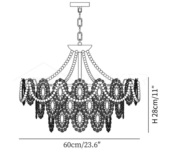 Pearls Glass Chandelier