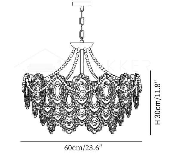 Pearls Glass Chandelier