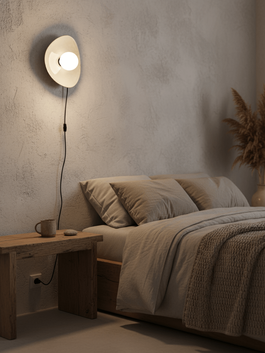 Pebble Disc Plug - in Wall Light