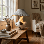 Pebble - Inlay Sculptural Plaster Table Lamp