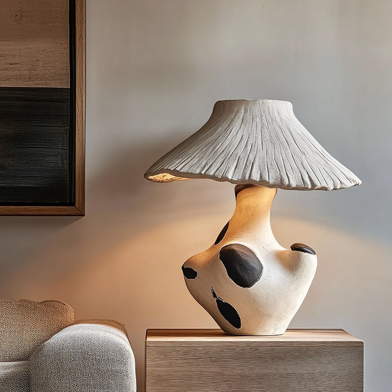 Pebble - Inlay Sculptural Plaster Table Lamp
