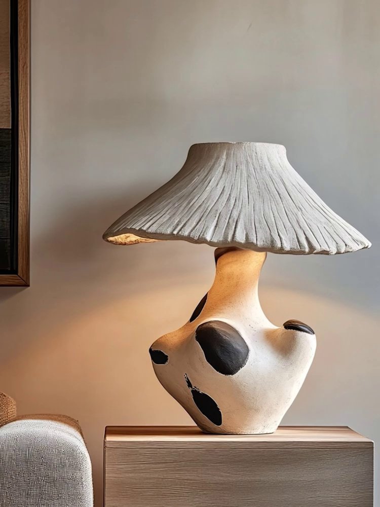 Pebble - Inlay Sculptural Plaster Table Lamp