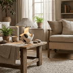 Pebble - Inlay Sculptural Plaster Table Lamp