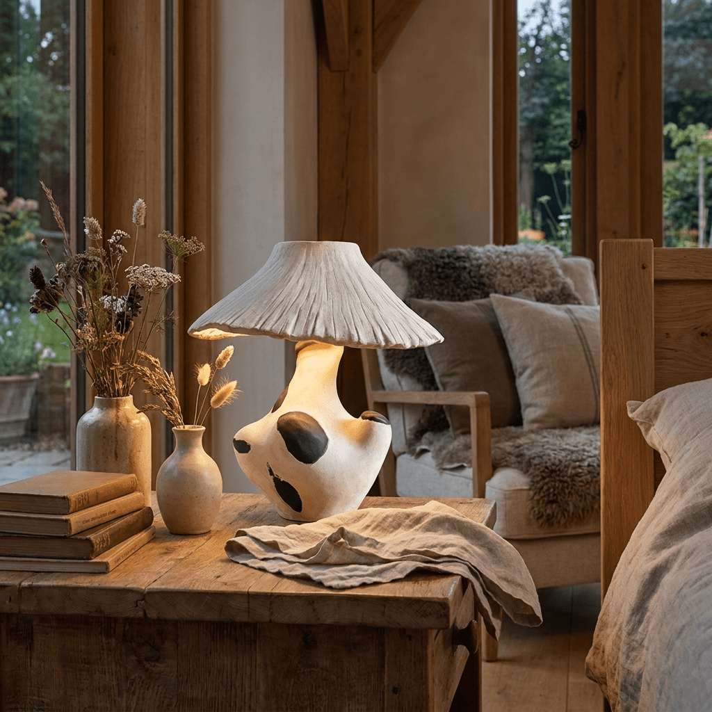 Pebble - Inlay Sculptural Plaster Table Lamp