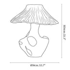 Pebble-Inlay Sculptural Plaster Table Lamp