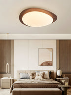 Pebble Walnut Ceiling Light
